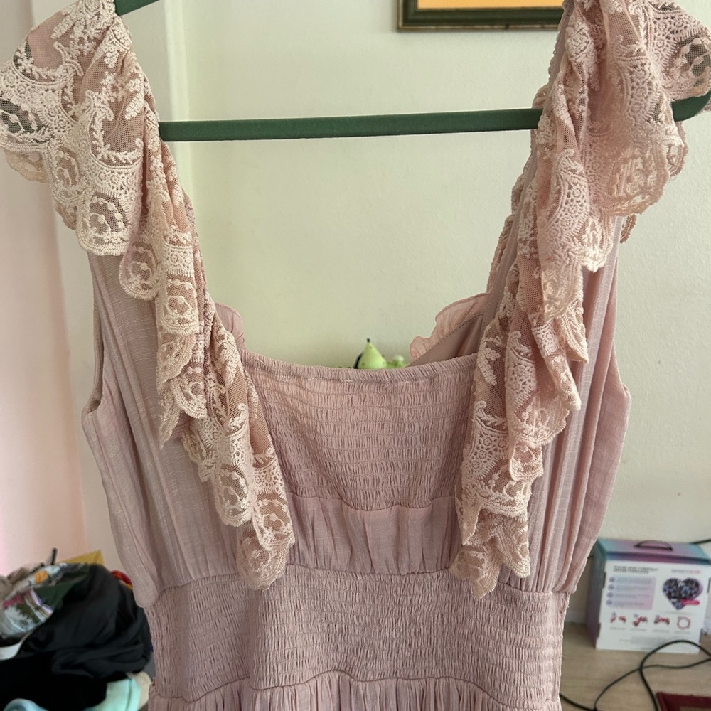 Joyfolie Pink Lace Dress 🌞
